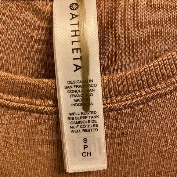 ATHLETA🥇 Well Rested Rib Sleep Tank Top Pink Size Small - Picture 4 of 6